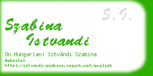 szabina istvandi business card